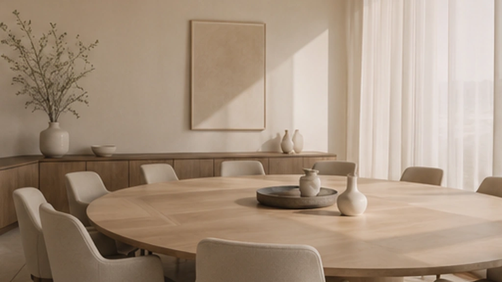 Serene roundtable room with warm daylight and no identifiable people